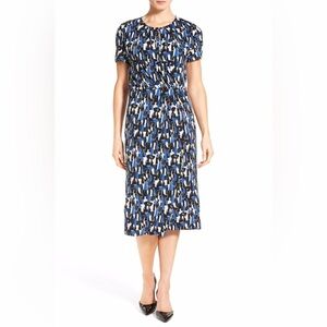 BOSS by Hugo Boss Enedita Mosaic Print Short Sleeve Jersey Dress.